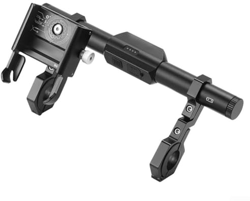 Fahrradlenkerverlängerung aus Aluminiumlegierung, mit Handyhalterung und 400 Lumen LED-Licht, 6 Modi, abnehmbares Batterie-Design, Typ-C-Schnellladeanschluss (B)