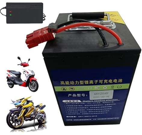 HJGHY 60v 20ah, 48V 20Ah 30Ah Elektromotorradbatterie, 60V 20Ah 30Ah Lithium-Ionen-Akku für Mopeds und Dreiräder mit Ladegerät