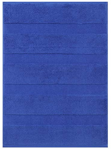 Betz Badvorleger Badematte Badteppich Duschvorleger Frottee Deluxe Größe 50x70 cm Qualität 680 g/m² 100% Baumwolle Farbe blau