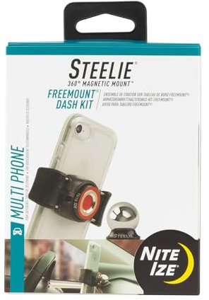 Nite Ize FreeMount Car Mount Kit, STFD-01-R8, Schwarz, Silber