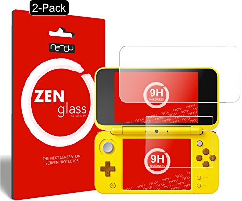 nandu I ZenGlass Protector de Vidrio Flexible Compatible con Nintendo 2DS XL I Protector de Pantalla 9H