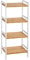 SONGMICS 4-Tier Bamboo Storage Rack for Bathroom, Kitchen, Bedroom, 45 x 31.5 x 111 cm, Natural and White BCB74WN