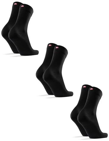 DANISH ENDURANCE Merino Wool Socks Mens, Moisture-Wicking, Mens Socks, for Women, Unisex, 3 or 5 Pack, Black, 9-12