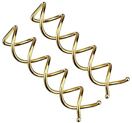 FRCOLOR 20pcs Gold Spiral Hair Pins, Mini Screw Hair Clips for Diy Hairstyles, Durable Steel Wire with Ball-Tops Design