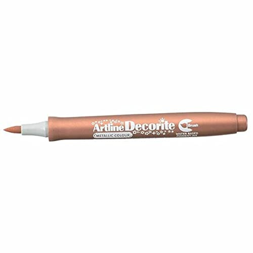 Artline 'Decorite' Bronze Brush Marker Pen for Card, Glass, Metal and Plastic