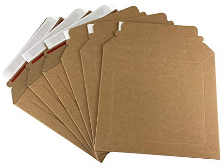 Crimson Starfish Cardboard Envelopes | 100 A6/C6 Peel & Seal Letter Envelopes | 164mm x 180mm Envelopes for Postals, CD Size | Rip & Strip Open | Card Mailers for Royal Mail Large Letter Posting (PIP)