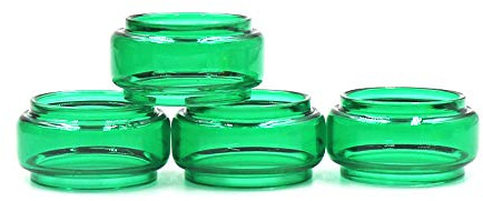 RUILUL Lot de 4 tubes en verre de rechange pour TFV16 - Joints de protection en silicone - Verres verts
