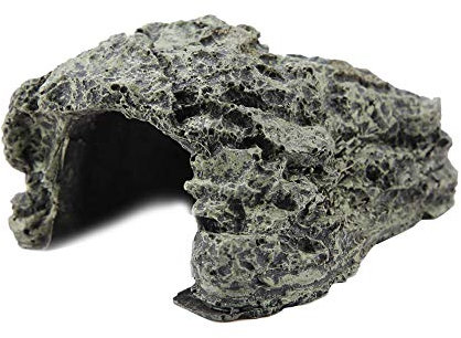 Hábitat de ocultación de Reptiles, Caja de Reptiles, Refugio, terrario, escondite, Cuevas, para, Tortuga, Acuario, terrario, Adorno, decoración(Pequeño)