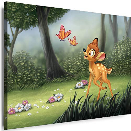 Myartstyle - Bilder Film Cartoons Tiere Kinder Reh 80 x 60 cm LeinWandBilder Xxl - 1 Teilige WandBilder Art 3D Modern Kunstdrucke w-a-2042-51