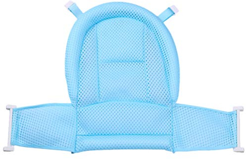 NUOBESTY 4stücke Badewannensitz Netz Mit Haken Atmungsaktive Und Sichere Badematte Für Neugeborene Blau Für Entspanntes Baden Und Hervorragende Stabilität