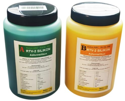 2 kg Silikon für Formenbau RTV-2, Sh°20-weich, Dubliersilikon Abformsilikon Flüssig Silicon