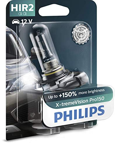 Philips Automotive 9012XVPB1 Halogen Leuchtmittel X-tremeVision HIR2 55 W 12 V, Gelb, gelb