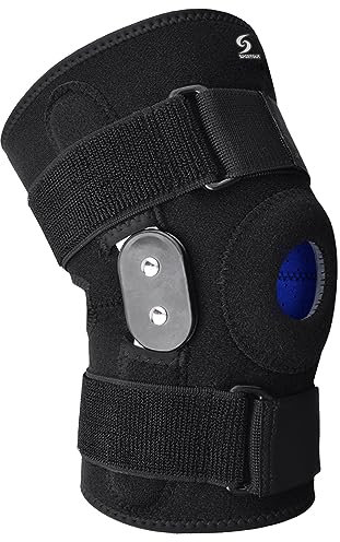 Sportout Kniebandage,mit abnehmbare Aluminiumscharniere Kniestütze,Kniebandagen perfekt für Fitnessstudio, Gewichtheben, Walking, Sport, Volleyball,Damen und Herren