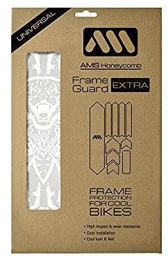 All Mountain Style Fahrrad Rahmenschutz Universeller MTB Rahmenprotektor, 10-teiliger Satz, Hochfester Honigwaben-PVC, Gelbfrei, Fahrradschutz