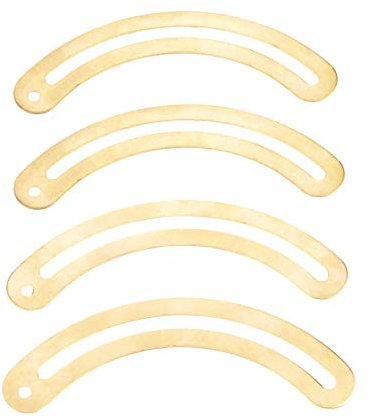 Cabinet Door Hinge 4Pcs Gold Curved Hinges Wood Cases Large Recurved Hinge Drawer Decorative Hinges for Jewelry Boxes Furniture Fittings 95 * 15mm