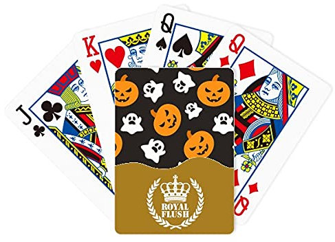 Kürbis Halloween Hallowmas Ghost Royal Flush Poker Spielkartenspiel