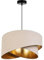 Light-Home Milan Elegant Hängelampe - Modern Deckenlampe für Wohnzimmer Schlafzimmer und Esszimmer - Designer Pendelleuchte aus Metall mit Lampenschirm aus Velours - Creme II