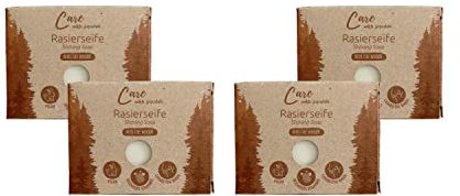 pandoo Rasierseifen 100g | Into the Woods | Naturseife | Vorteilspack (4 Stück)