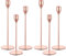 6er-Pack Kerzenhalter, Kerzenhalter aus Metall, hoher Kerzenständer für Spitzkerzen, Kerzenhalter für 3/4 Zoll Dicke Kerzen für Hochzeit, Wohnzimmer, Esszimmer, Dekoration (Rosé Gold)