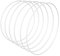 Worown Cerchi per ghirlande floreali da 25 cm, in metallo bianco, per realizzare ghirlande nuziali e decorazioni da appendere alla parete, 6 pezzi
