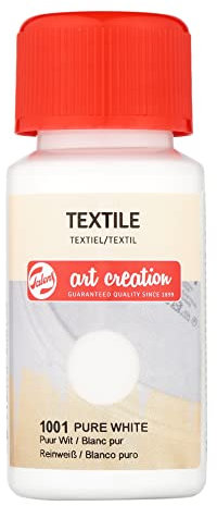 Talens Art Creation Textile Farbe - Reines Weiß 1001-50 ml - Für helle Stoffe - Einfaches Anpassen von Stoffen