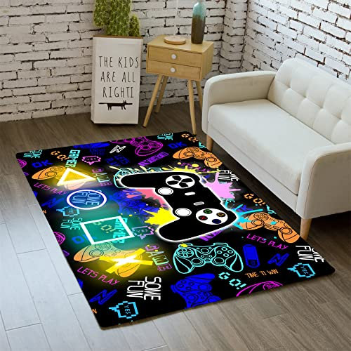 BATATADOCE Gaming Area Rugs for Boys Cool Game Style Bedroom
