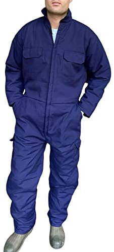 Turners Mens Thermal Winter Quilted Coveralls Boilersuit Padded Overalls (Medium)