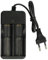 vhbw 2-Fach Akku-Ladegerät kompatibel mit 16340 / CR123A Li-Ion-Akkuzellen, Haushaltsbatterien