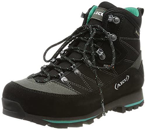 AKU Trekker Lite III Wide GTX W's, Scarpone da Trekking Donna a Pianta Larga (Black Mint, Numeric_37)