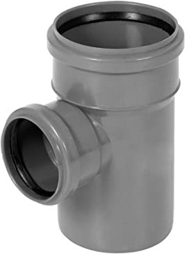 KNM TRADE HT-Abzweig DN 110x75 45° – Reduzier-T-Stück PP grau für Abwasser innen