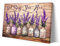 CCWACPP Inspirierende Wanddrucke ermutigende Bibelverse Wanddekoration rustikale Lavendel Blumen Leinwanddrucke Bauernhaus Wandbilder 30x45 cm