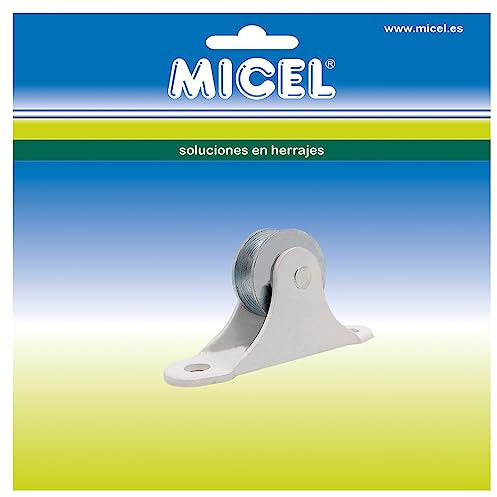 MICEL - 92570 - Polea fija para toldo de guías y capotas plegables, válida para Cuerdas de 6 mm, Color blanco, 68 x 18,6 x 35 mm