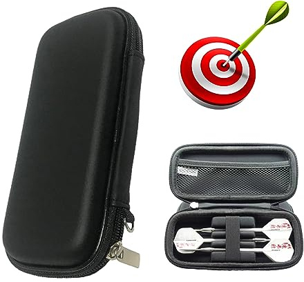 BBTISG Darttasche für 3 Darts, Hartschalenkoffer Darttasche Dart Hülle Dartkoffer Box Aufbewahrung Halter für Flights, Spitzen, Schaft, Gummiringe (nur Tasche)