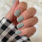 Ceboic Français Faux Ongles Court Carré Couleur Pure Press on Nails Ballerine Glossy Glänzend Ongles à Coller Acrylique Pleine Couverture Ongles à Presser 24Pcs pour Femmes et Filles(Vert Pâle)