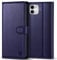 Kuafcase Compatible for iPhone 11 Case with 4 Card Slots Magnetic Closure Kickstand Shockproof Protective Phone Case Compatible for iPhone 11 - Blue