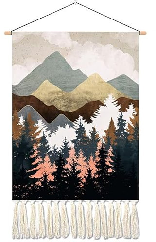 Makramee-Wandbehang – Wandteppich, Wandbehang, Boho-Dekor, Wandteppich, Schlafzimmer, Wandkunst-Dekor, Quasten für Stoff, Makramee-Kits, Erwachsene, Sonnen-Wanddekoration, hängende Quasten-Dekoration