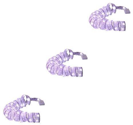 ABOOFAN Décor LED 3 Pièces Lampadaire Rubans à Led Noël Cordon Lumineux En Tissu Couronnes Extérieures