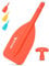Abahub 1PCS Teleskop Paddel 53-106cm Stechpaddel Notfall Paddel mit T-Griff Leichte Ruder Mini Hilfspaddel Teleskopierbar Aluminiumschaft für Kanufahren Kajkak Schlauchboot, Orange