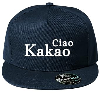DELUNO Ciao Kakao Baumwolle Baseball Cap Basecap Unisex Baseball Kappen Baseball Marineblau Sport oder auf Reisen Navy (Cap-504-Navy)