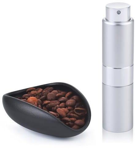 Lulupack Set de Dosificador de Café con Pulverizador de Agua 20 ml, Vaso Cerámico para Granos de Café, Spray Fino para Reducir Estática, Accesorios Barista para Espresso, Pour Over, Viaje y Camping