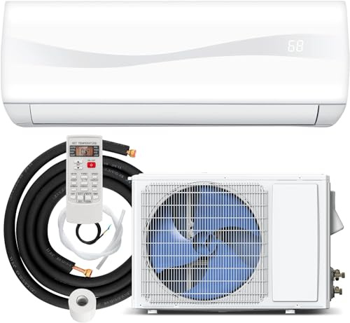 GLACER 24000BTU Mini AC Split-System, 18.5 SEER2 Ductless Air Conditioner w/Pre-Charged Condenser, White (24000BTU, 220V, 18.5 SEER2)