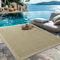 HomebyHome Outdoor-Teppich Flachgewebe Wetterfest Einfarbig Grün Küchenteppich, Balkon Terrassen Garten Wohnzimmer Teppich 120 x 170 cm
