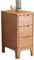 CRBUDY Nachttisch mit 3 Schubladen, Retro-Nachttisch, Massivholz, schmaler Nachttischschrank, Schlafzimmer-Nachttisch (Buche, 35 x 41 x 65 cm)
