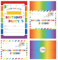 SEDEX 36 Party Invitations Kids, Childrens Girls Birthday Party Invitations Rainbow Invites Cards with Folding Envelope Design and Stickers