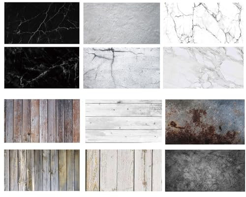 Flat Lay Backdrop Photography 6 Pieces Set 54x84cm Food Backdrop Double Sided for Photo Studio Product Jewelry Tabletop Blogger Pictures Props