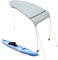 Parasol para kayak, toldo para barcos hinchables, para exteriores, pesca, kayak, toldo de montaje, kit de hardware de 140 x 63 cm, gris, Siehe Beschreibung