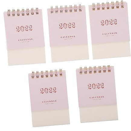 VILLFUL 5pcs Mini Desktop Kalender Papier Planer Tisch Kalender Büro Decor Für Und Arbeit