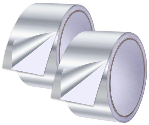 Siumir 50mm x 10m Aluminium Klebeband, 2 Stück Wasserdichtes Klebeband zum Reparieren von Metalloberflächen, Aluminiumband für schnelle Reparaturen zu Hause