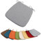 YOUGANG Cojines de asiento en forma de U para sillas de comedor, cocina, oficina, almohadilla antideslizante con lazos, cojín de espuma de alta densidad para muebles de interior y exterior (gris, 45 x