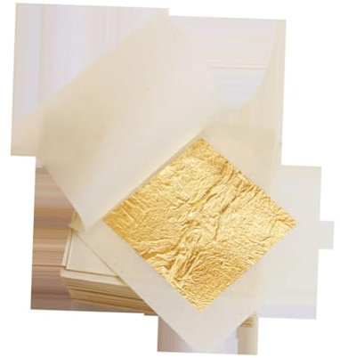 SEWACC 10stücke Essbares Blattgold Folienpapier Gold Für Kosmetische Buddha-statuen Aufhellend Folienpapier-imitat Für Dame in Gold
